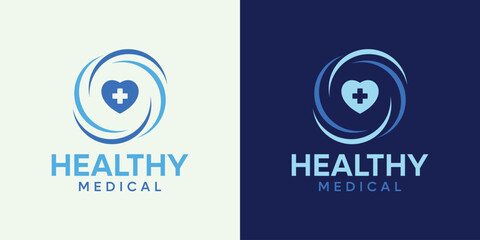 Medicine Caduceus pharmacy hospital clinic cross logo template design