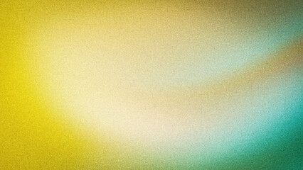 Light abstract gradient with smooth transitions of yellow, teal, and white hues, complemented by a grainy texture, ideal for 4K backgrounds and creative designs