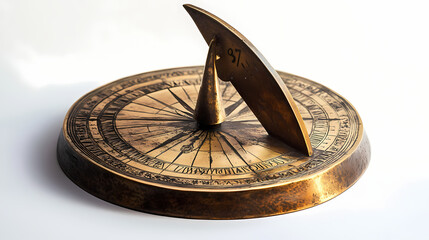 antique sundial a brass sundial with a triangular gnomon a c. Sundial. Illustration
