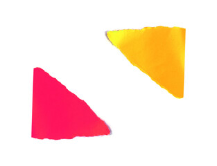 Torn rip paper on white background with space for your message in your work.