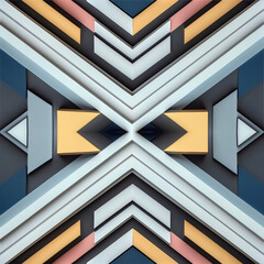 Obraz premium Layered Abstract Geometric Pattern With Angled Shapes
