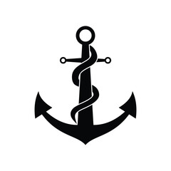 ship anchor sign vector design logo
