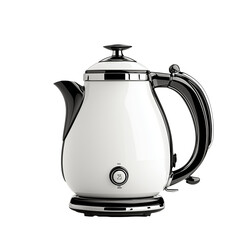 Fototapeta premium White electric kettle isolated on white background.