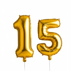 Gold Font Birthday Numbers