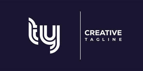 T and Y logo design. TY abstract Letters Logo Monogram. This logo design is the process of creating a visual symbol that represents a brand, company, or individual.