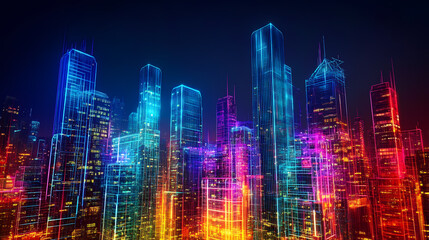 Obraz premium breathtaking futuristic skyscrapers