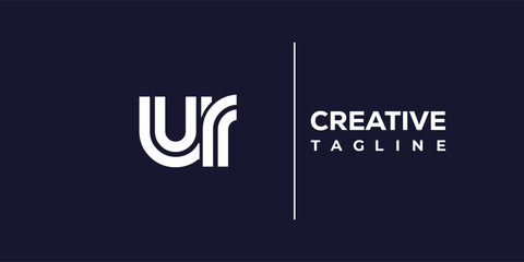 U and R logo design. UR abstract Letters Logo Monogram. This logo design is the process of creating a visual symbol that represents a brand, company, or individual.