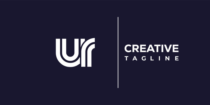 U and R logo design. UR abstract Letters Logo Monogram. This logo design is the process of creating a visual symbol that represents a brand, company, or individual.