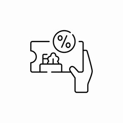 discount card icon sign vector