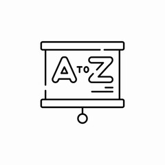 from A to Z presentation icon sign vector