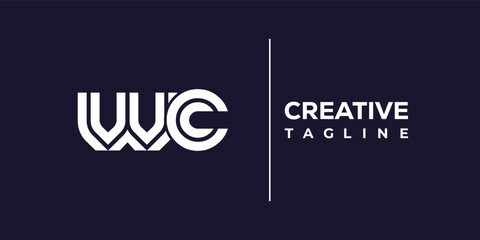 W and C logo design. WC abstract Letters Logo Monogram. This logo design is the process of creating a visual symbol that represents a brand, company, or individual.