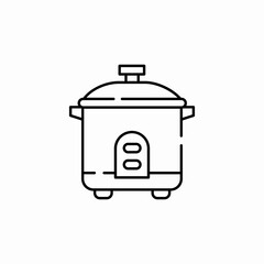 multicooker pot icon sign vector