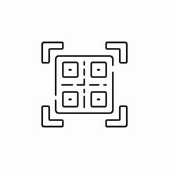scan qr code icon sign vector