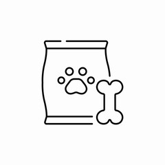 dog food pack icon sign vector