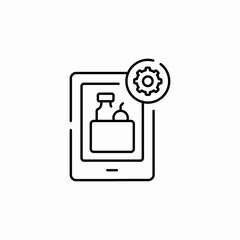 online grocery shop icon sign vector