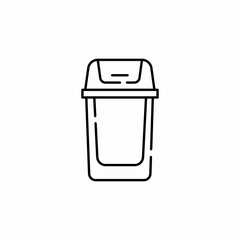 plastic rubbish bin icon sign vector