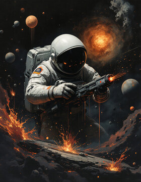 Astronaut images created with artificial intelligence