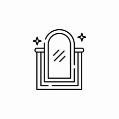 wardrobe mirror icon sign vector