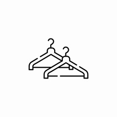 wardrobe hangers icon sign vector