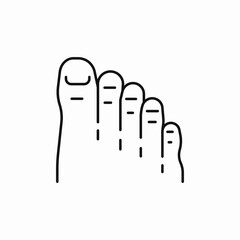 feet toes icon sign vector