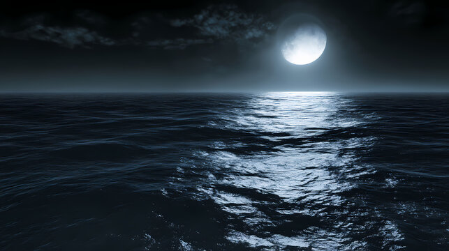Isolated oceanic world exuding dark and foreboding atmosphere. Draconian. Illustration