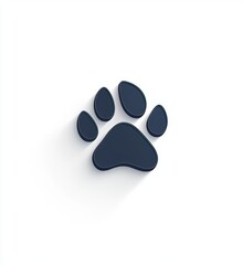 Paw Prints Logo. Modern Illustration. Isolated Modern Illustration. Black on White Background. EPS 10