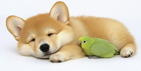 Obraz premium Pets form a cluster on a white banner, set against a clean white background