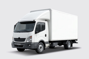 Truck on white background