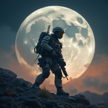 Soldier images created with artificial intelligence