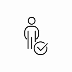 user check mark icon sign vector