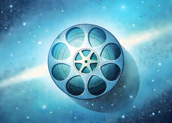Cinematic Galaxy Film Reel Space Exploration Stars Adventure