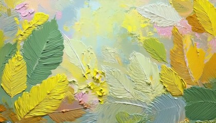 Hand-Painted Boho Abstract Oil Paint Wallpaper with Neutral Tones and Copy Space