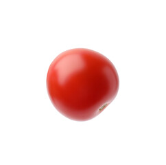One whole cherry tomato isolated on white