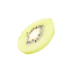 Slice of ripe kiwi isolated on white