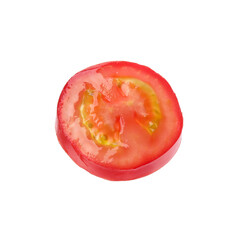Half of ripe tomato isolated on white