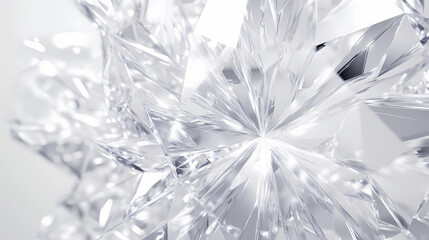 Obraz premium Shimmering diamond against clean white backdrop radiating brilliance. Brilliance. Illustration