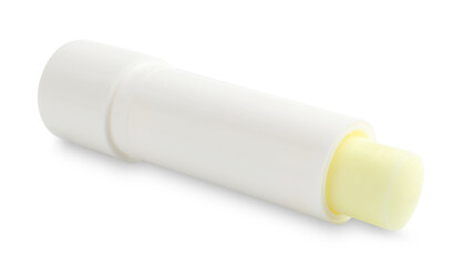 Lip balm isolated on white. Cosmetic product