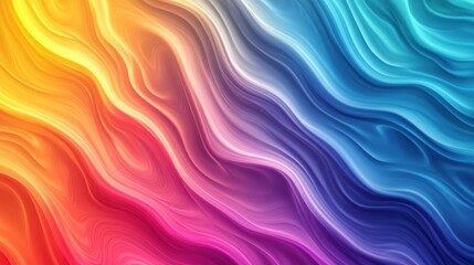 Vibrant Abstract Gradient Waves in Multicolor Fluid Design