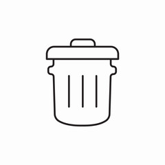 garbage bin delete icon sign vector