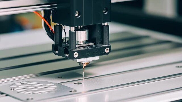 A closeup shot of a sensor embedded in a products assembly point detecting temperature and pressure changes to ensure quality control.