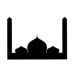 Mosque silhouettes icon 
