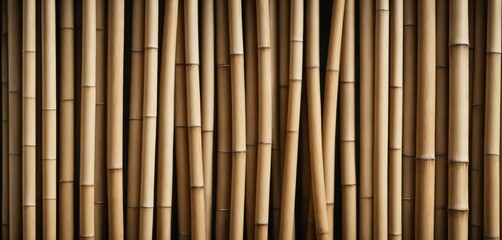 Fototapeta premium Bamboo Stalks Pattern Texture Background