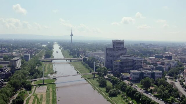 Drohnenaufnahmen von Mannheims Innenstadt