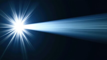 Bright Spotlight Beam Illuminates Dark Space with Radiant Effect