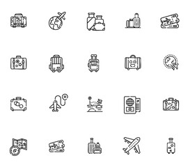 Fototapeta premium travel icons