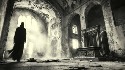 Ethereal Presence in an Abandoned Church