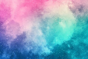 Obraz premium Celestial Watercolor Galaxy: A Dreamy Nightscape
