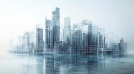 Futuristic cityscape development urban environment digital art aerial view architecture inspiration