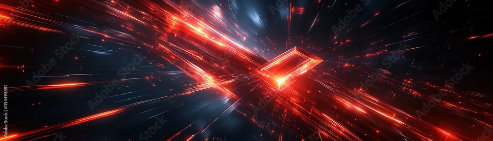 Poster dynamic light burst action virtual space digital art futuristic environment abstract view energy con