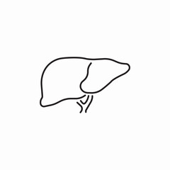 lever organ icon sign vector